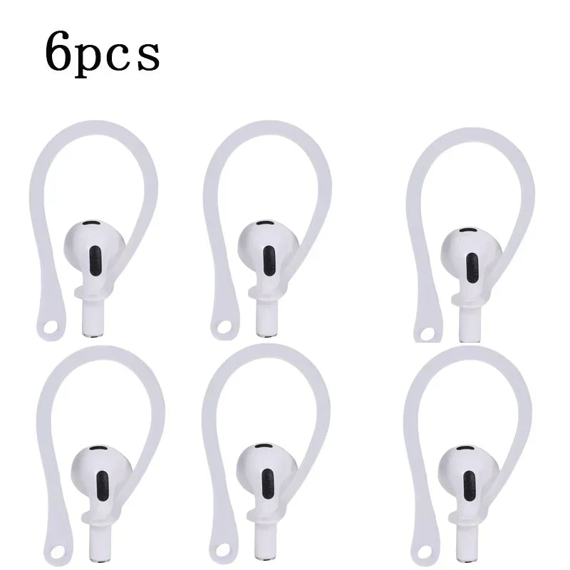 1/3/6Pairs Anti-Lost Earphone Silicone Earhook For Airpods Earpods Loop Clip Headset EarHook Replacement Headphone Accessories Oasis Select 3 pairs Transparent