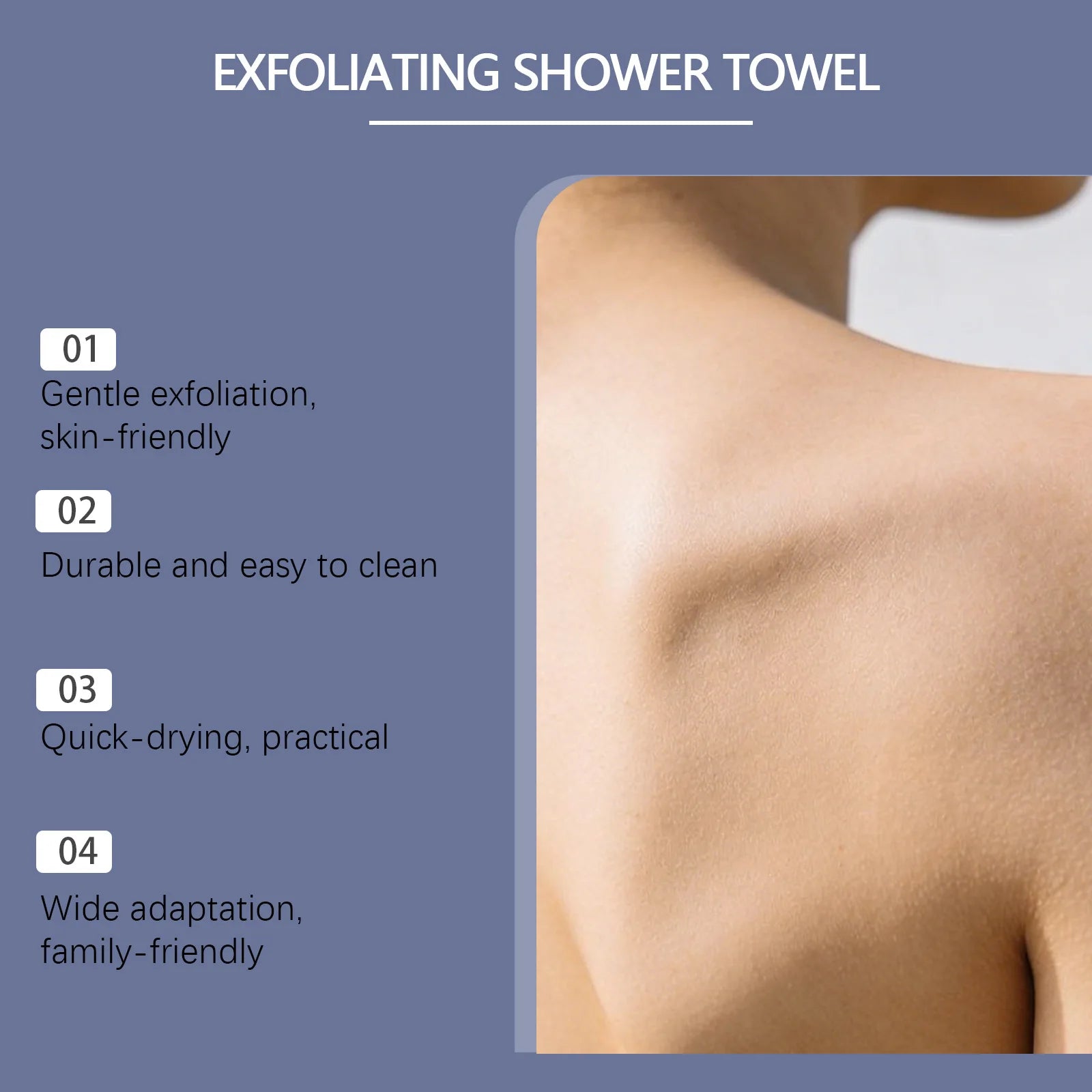 Exfoliating Body Scrub Towel – Nylon Deep Cleanse Bath Cloth Exfoliating Bath Cloth Oasis Select