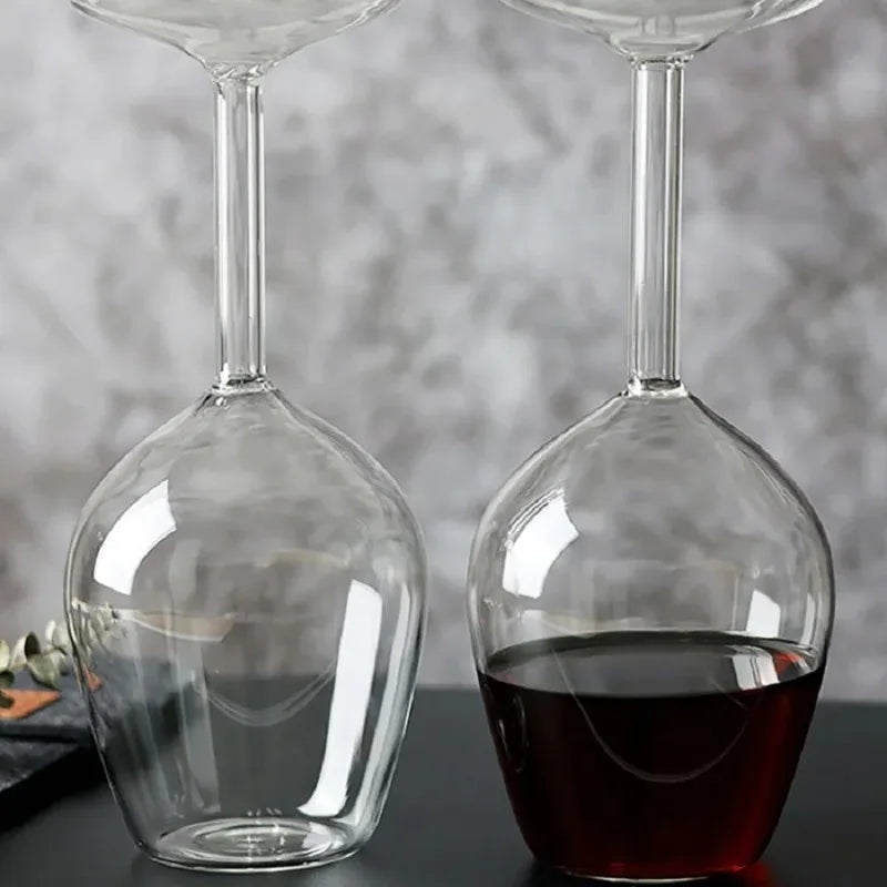 Upside Down Wine Glass Unique Cocktail Spirits Cup Stylish Glassware for Home Bar Party Restaurant Use Oasis Select