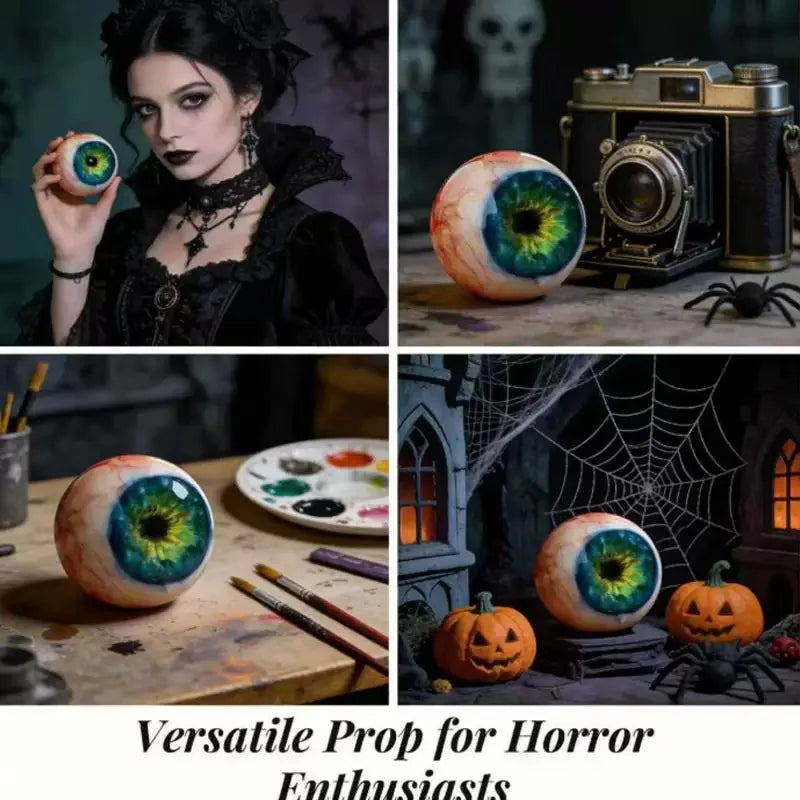 3D Resin Eyeball Figurine – Gothic Cat Pupil Desktop Ornament