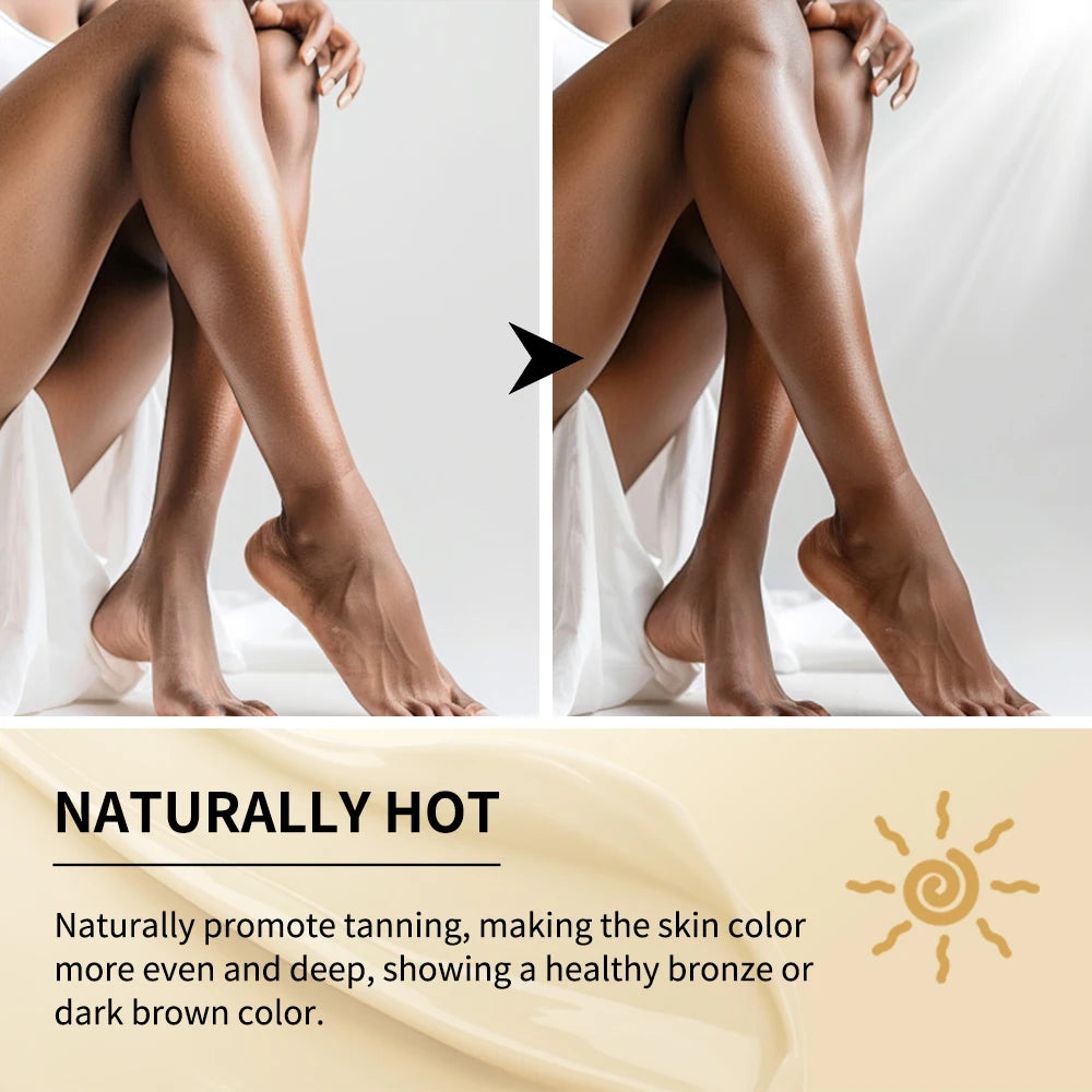 100ml Natural Body Tanning Lotion Promote Tanning Lasting Effect Even Skin Tone Body Tanner Cream Non-greasy Lightweight Makeup Oasis Select