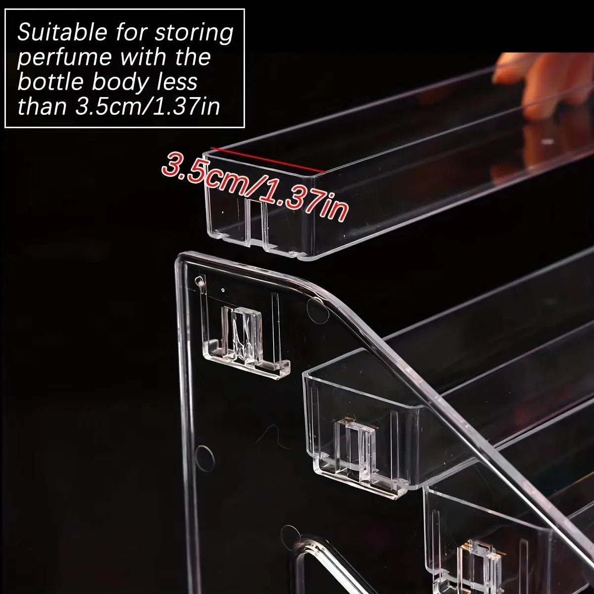 1pc Acrylic multilayer ladder transparent perfume display shelf Cosmetics store display shelf is suitable for lipstick organizer Oasis Select