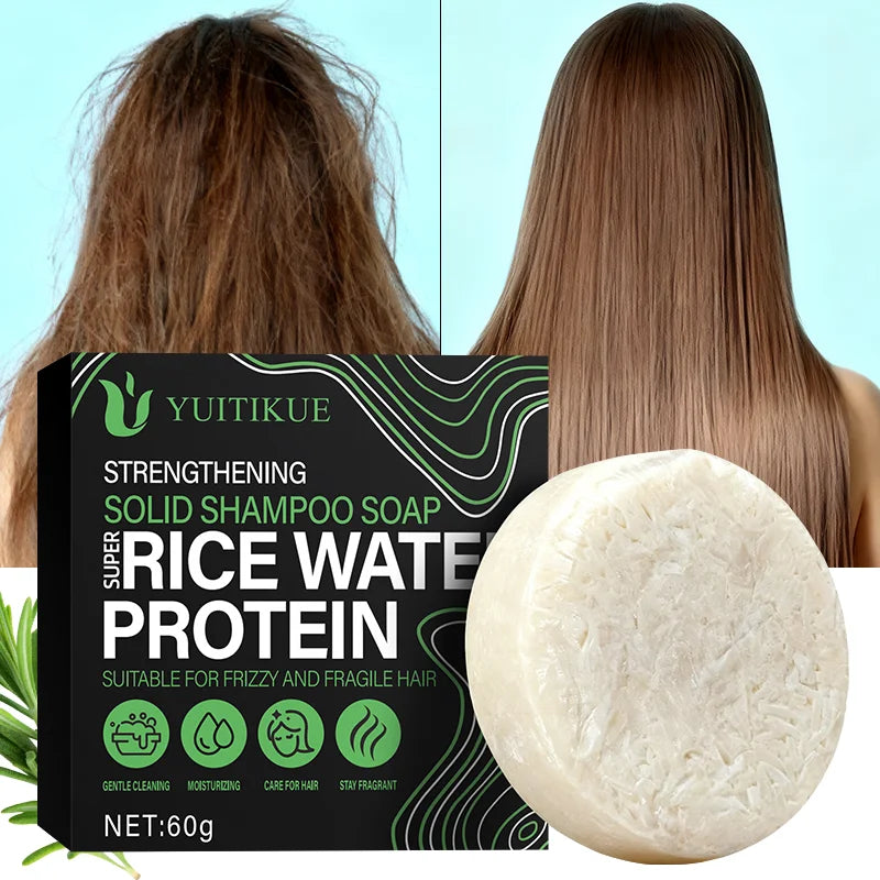 Rice Protein Shampoo Bar – Frizzy & Fragile Hair, 60g
