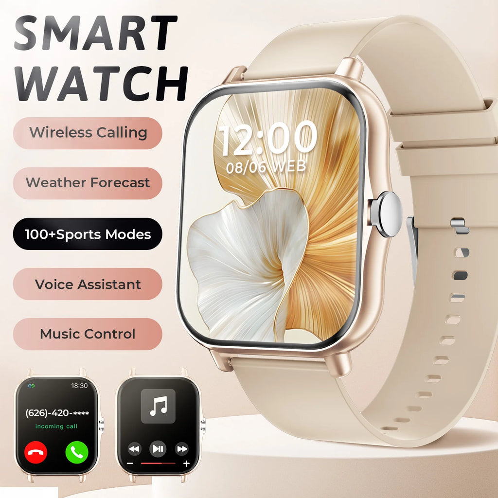 SIMSONLAB Smartwatch – Bluetooth Call & Fitness Tracker Watch