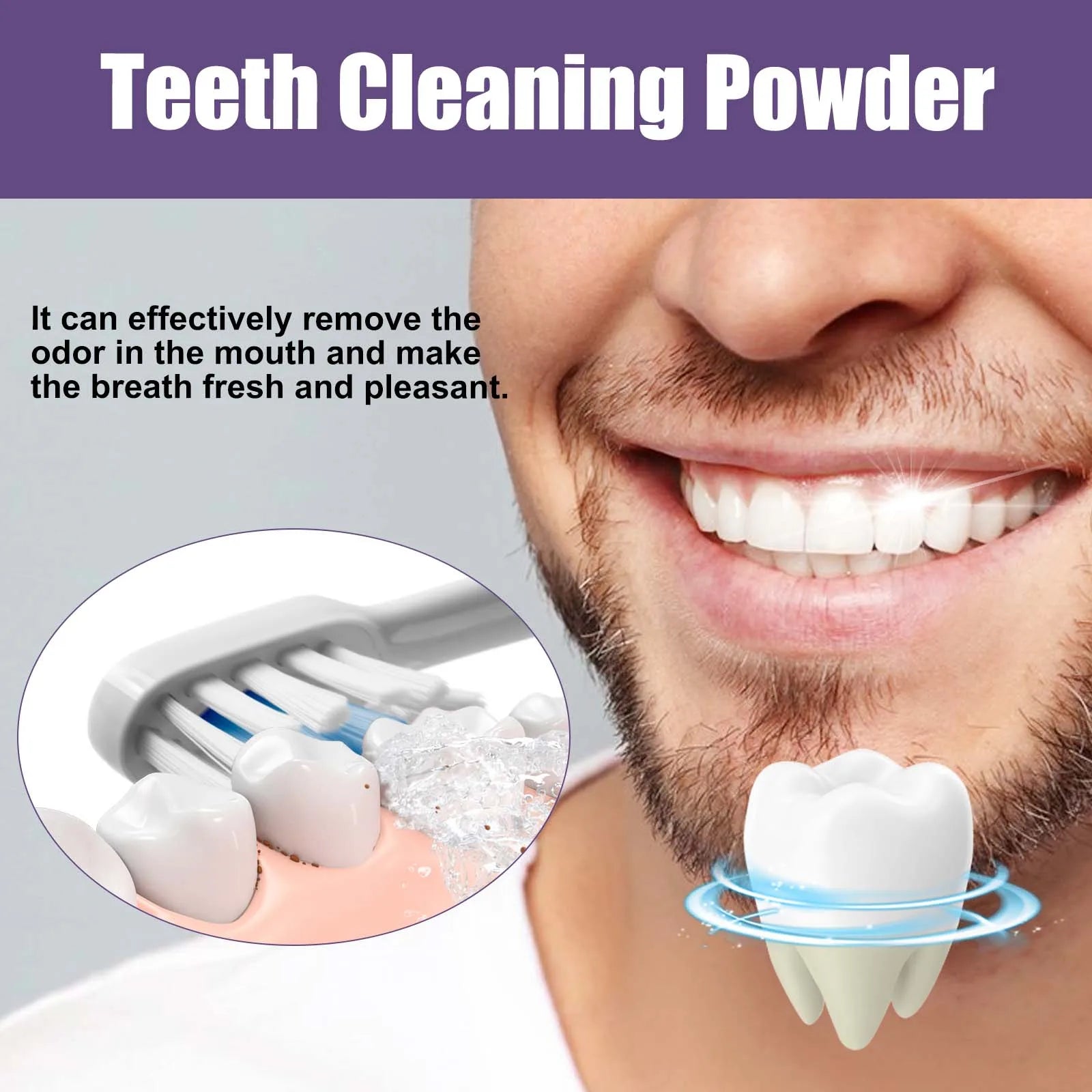 Teeth Whitening Powder Dental Plaque Satin Removal Teeth Bleaching Protect Gum Improve Bad Breath Oral Hygiene Care Product Oasis Select