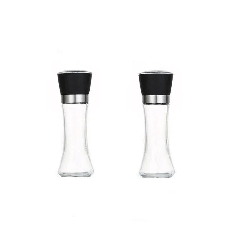 1pc Stainless Steel Pepper Grinder, Seasoning Bottle, Glass Seasoning Bottle, Grinder, Crusher Oasis Select 2pcs Large