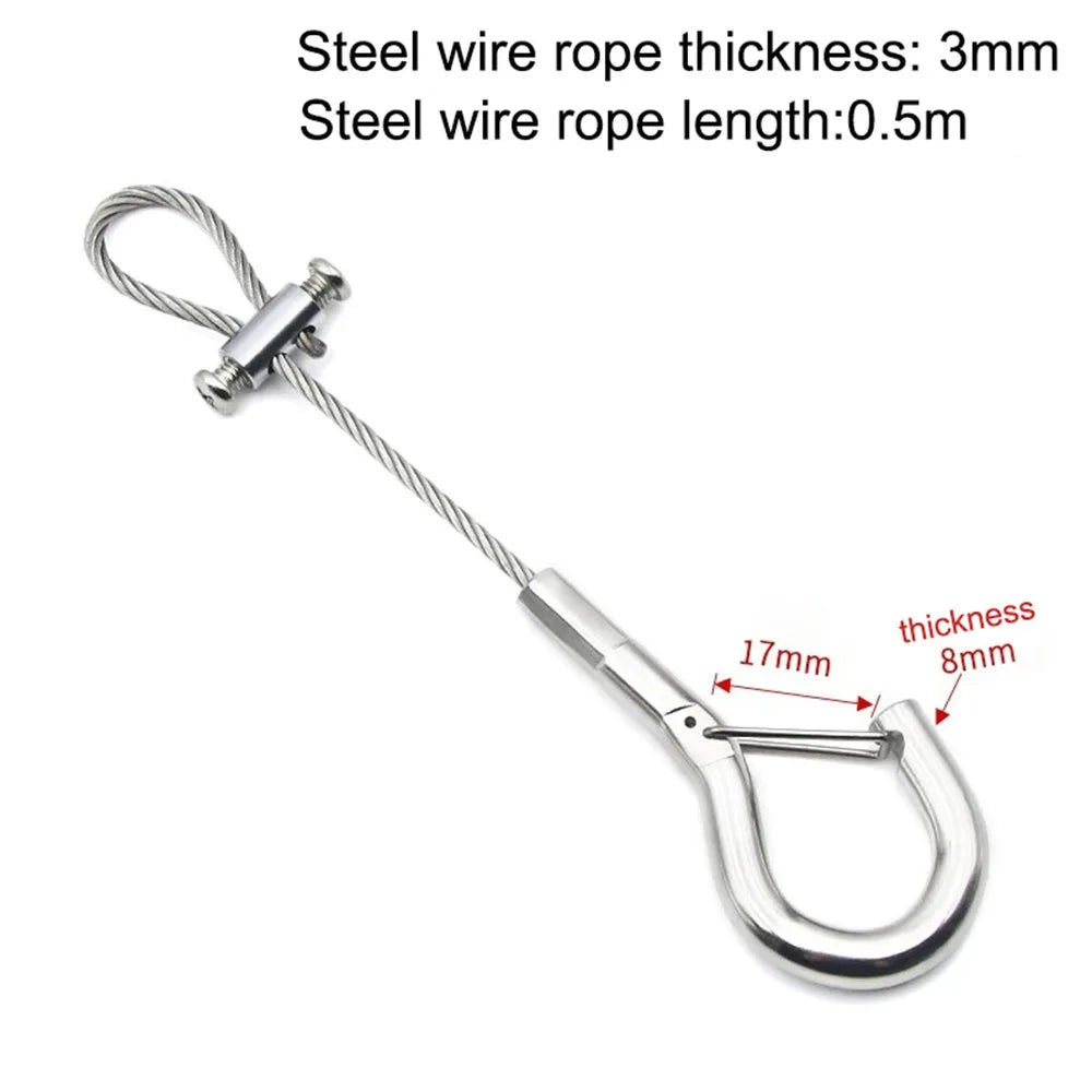High Quality Stainless Steel Wire Rope Adjustable With Locking Retractable Fastening Hanging Rope Oasis Select 3mmx0.5m