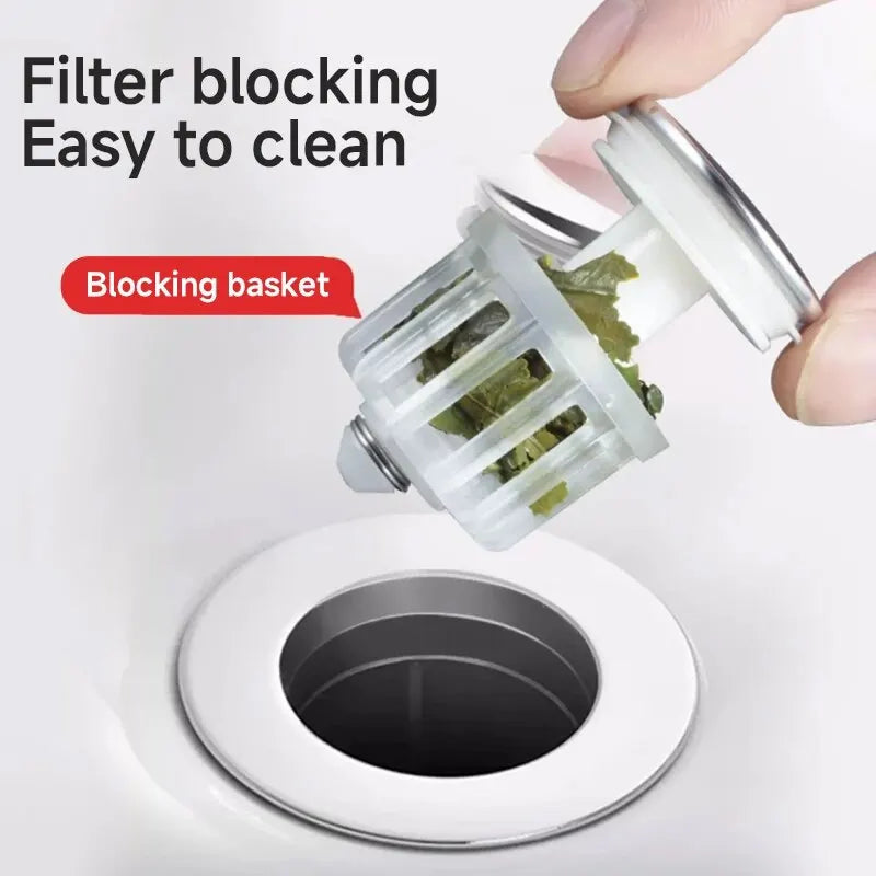 Universal Basin Pop-up Drain Filter Wash Basin Hair Sink Strainer Kitchen Bathtub Stopper Shower Plug Bathroom Tool Oasis Select