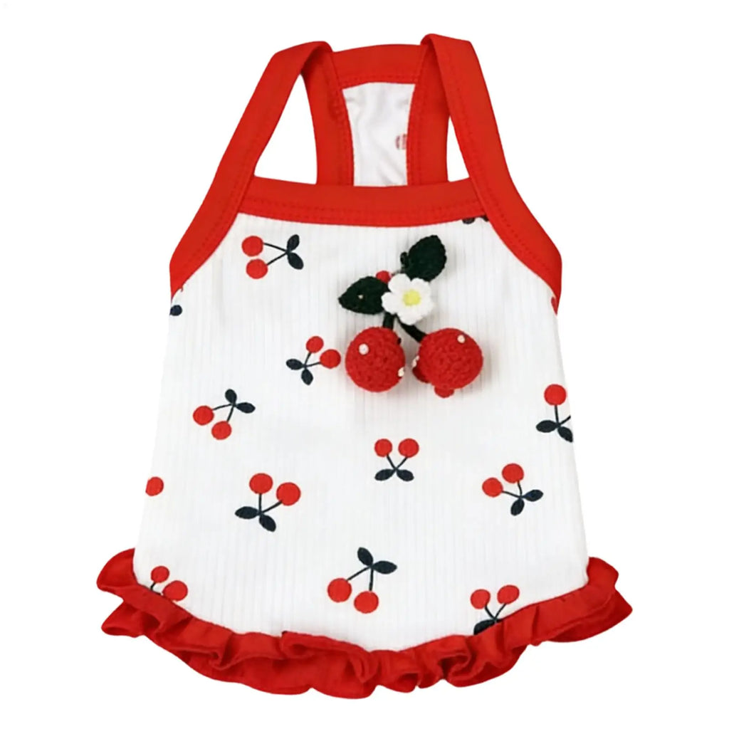 pet Vest Cat Clothing Cute Dog Clothing for Small Dog Cherry Dog Vest Summer Breathable Vest Breathable Soft Pet Clothes Oasis Select