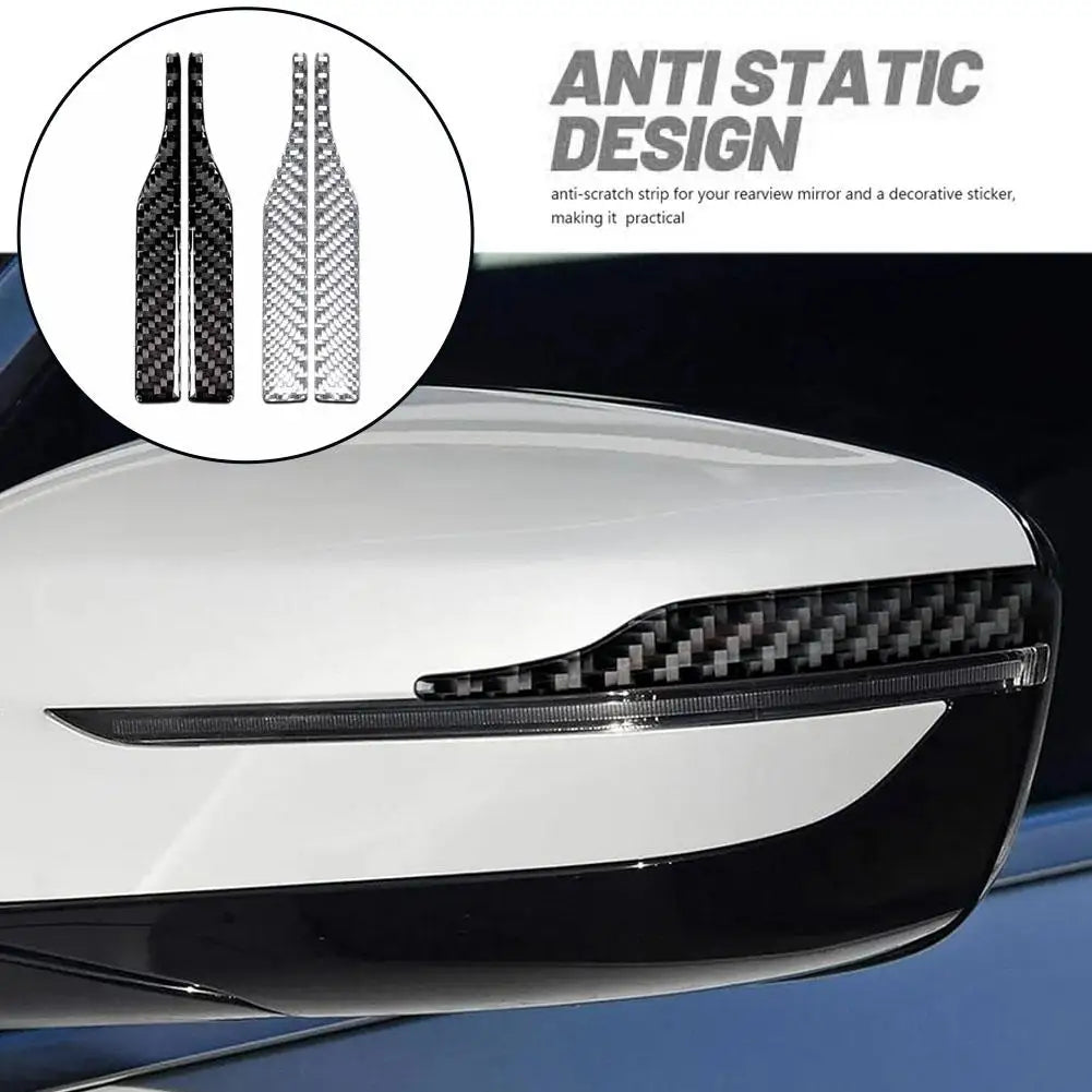 Carbon Fiber Rearview Mirror Trim Strips – Universal LHD & RHD