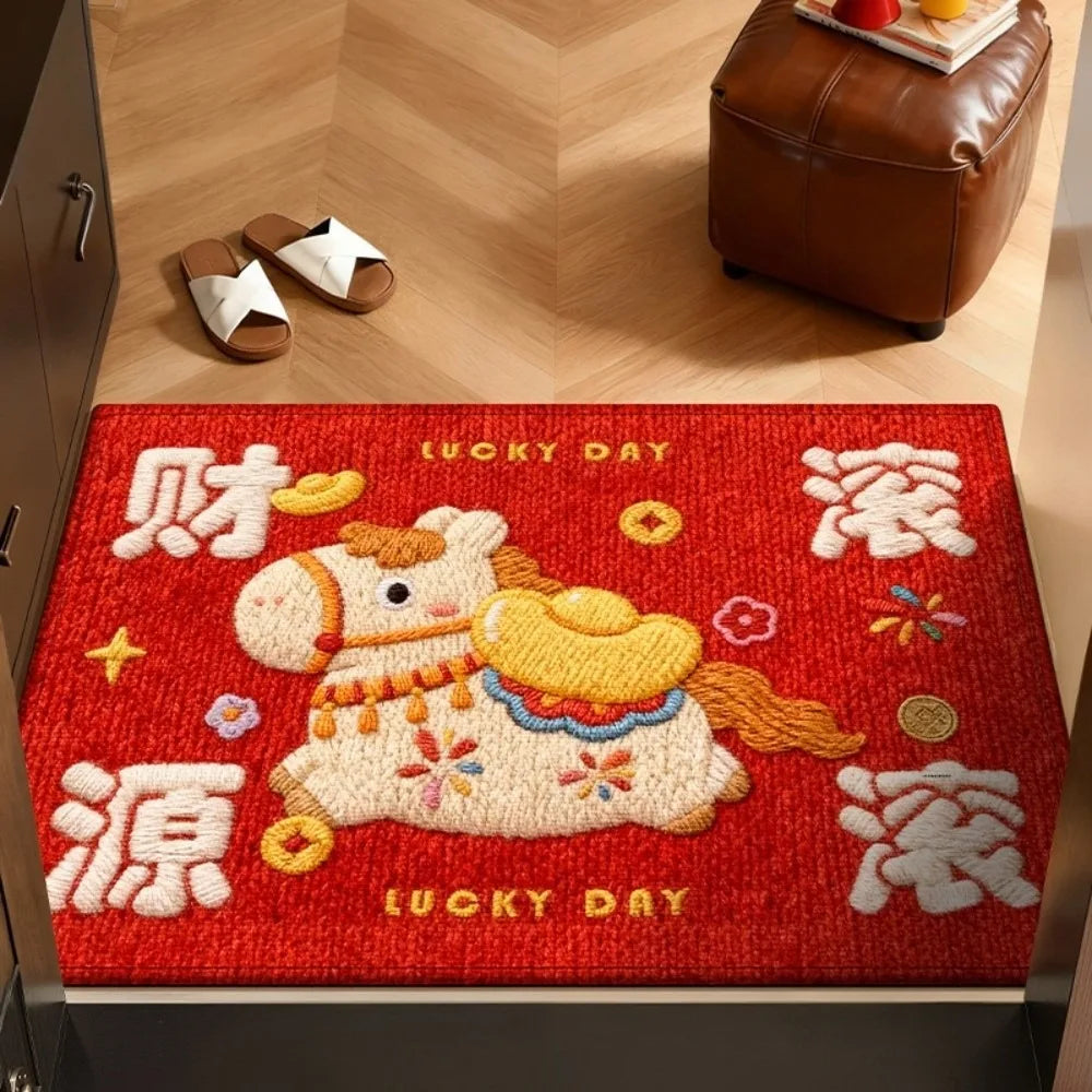 2026 New Year Horse Door Mat – Anti-Slip Quick Dry Floor Mat