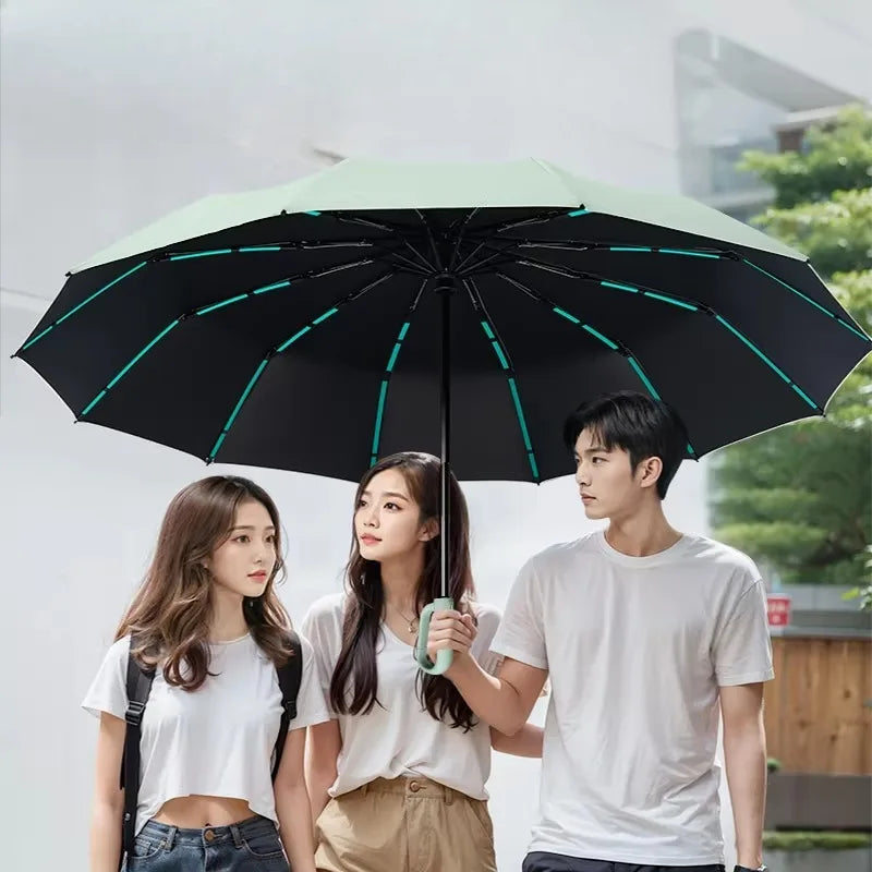 UPF50+ Auto Lock Carabiner Folding Umbrella for Backpack Quick Attach Detach Portable Outdoor Travel Umbrella Oasis Select