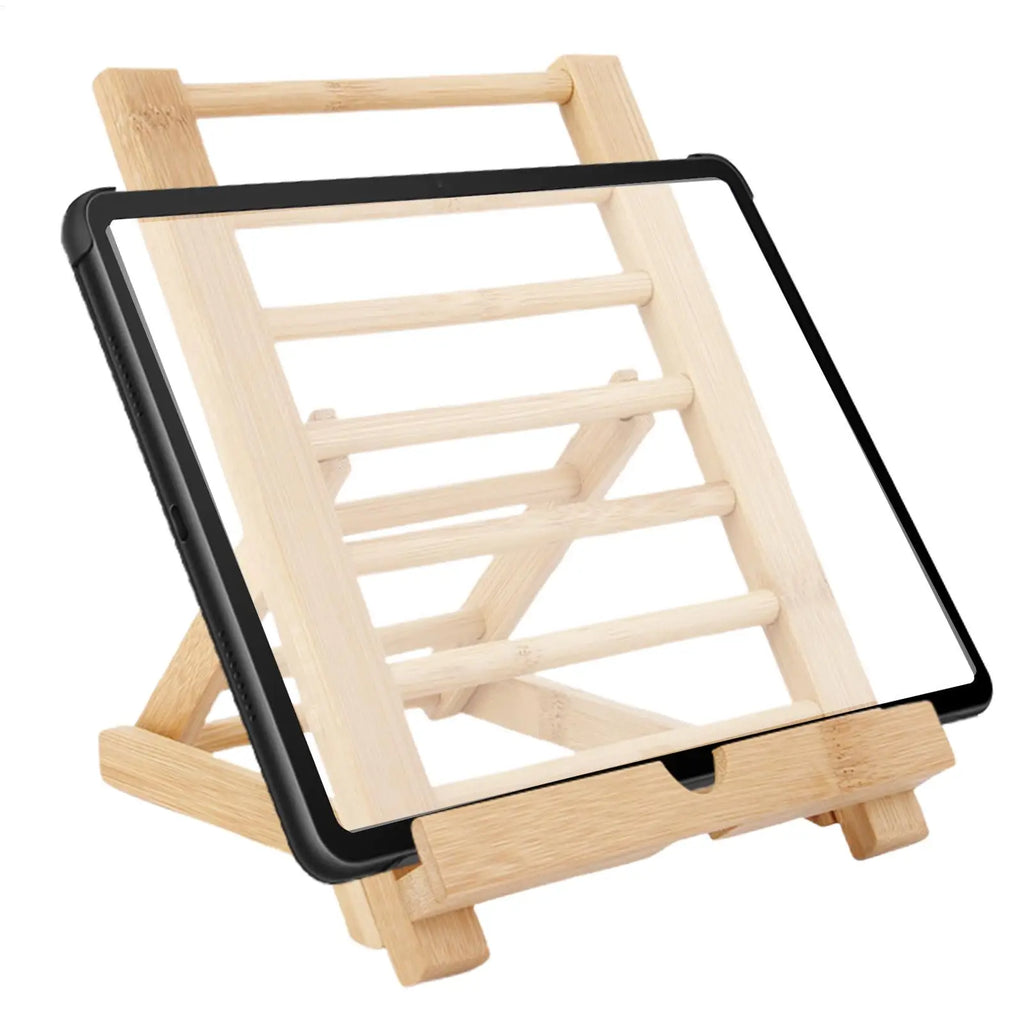 Tablet Stand Holder Wooden Adjustable Book Holder Reading Rest Holder Kitchen Cookbook Stand Desktop Cell Phone Stand For Oasis Select