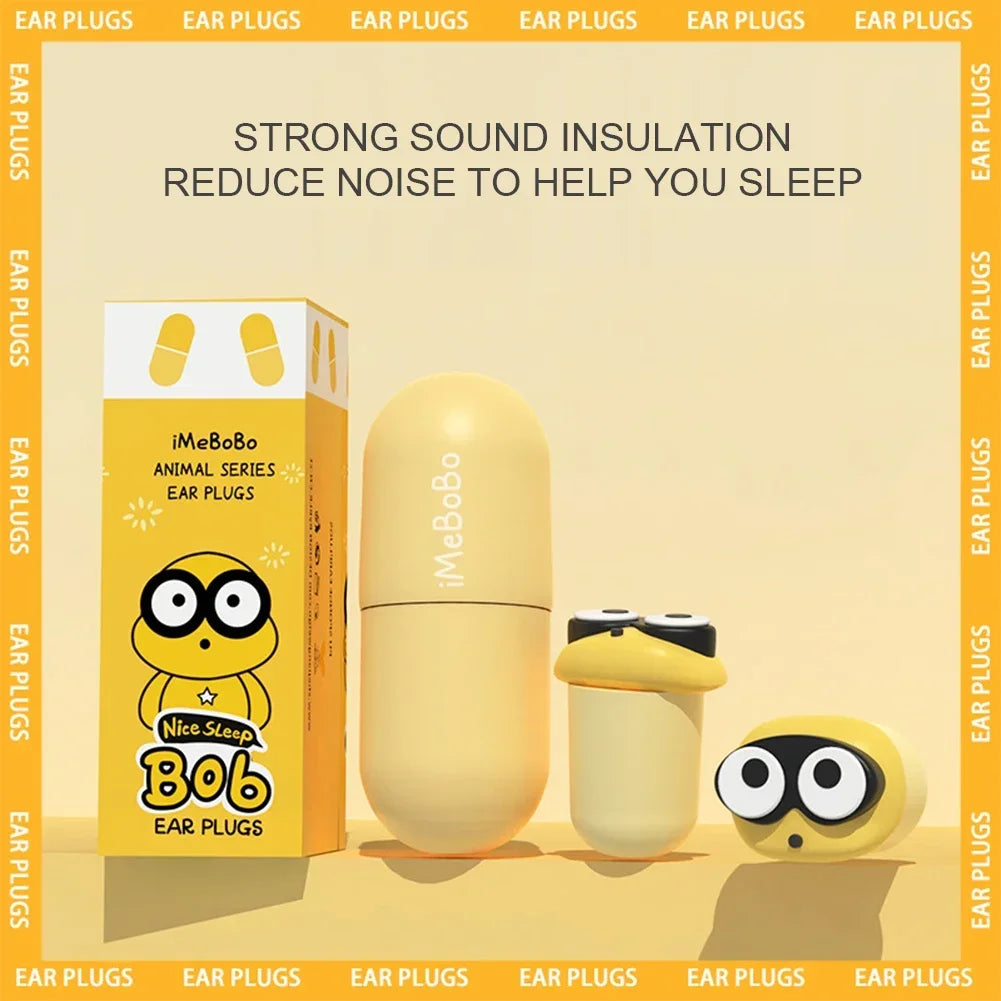 Cartoon Earplugs Soundproof Sleeping Ear Plugs Noise Reduction Ear Plug Special Mute Soft Slow Rebound Anti Snore Ear Protector Oasis Select