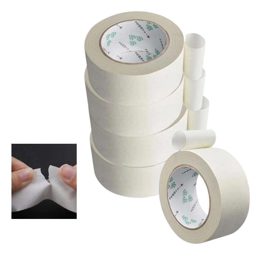 50mmx50m Painter Masking Tape Writable No Residue Easy Tear Single Side Paper Tapefor Car Wall Floor Painting Packaging Sealing Oasis Select