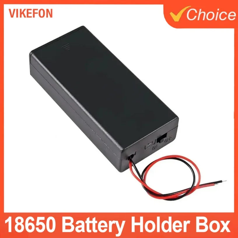 Battery Storage Case for 3pcs 18650 Batteries Holder Box Container 1/2/3/4 And2 Slots ON/OFF Switch DIYCell Plastic Container Oasis Select