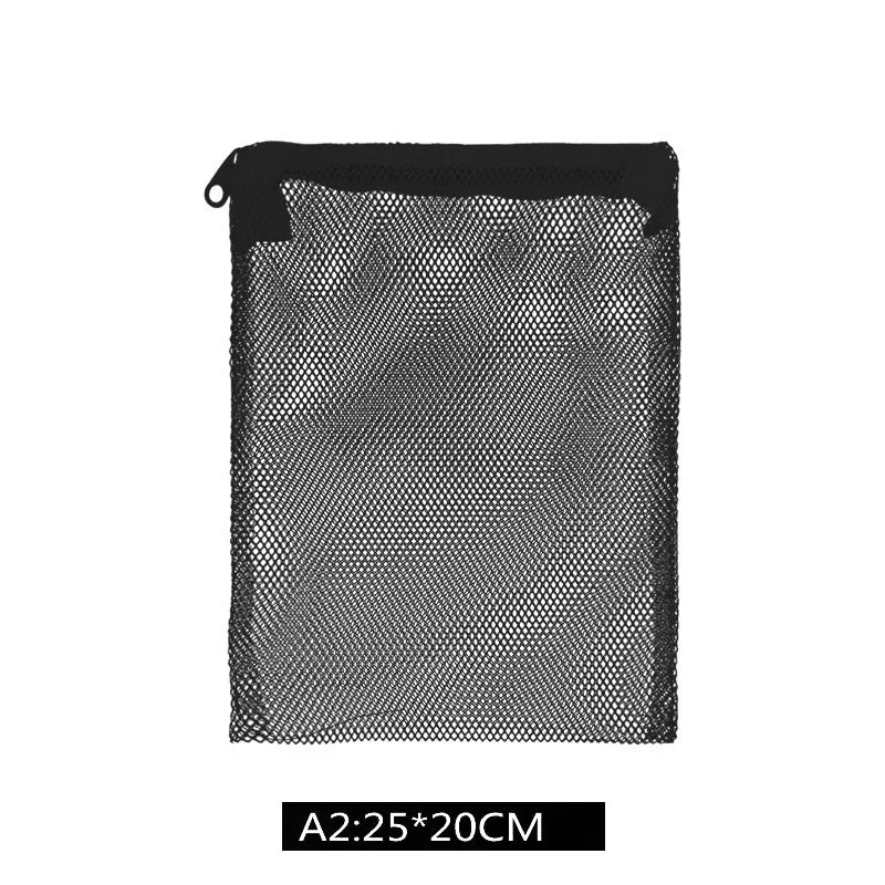 5Pcs Reusable Fine Filter Media Bags Aquarium Filter Net Bags with Zipper for Fresh Saltwater Tanks Aquarium Fish Tank Filter Oasis Select A2 black (25x20cm)