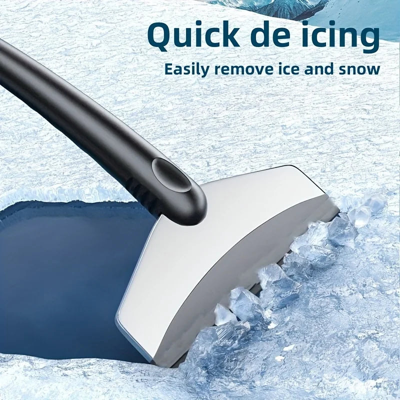 1Pc Car Snow Shovel Winter Windshield Defrosting Ice Scraper Tool Stainless Steel Car Windshield Snow Remover Car Accessories Oasis Select