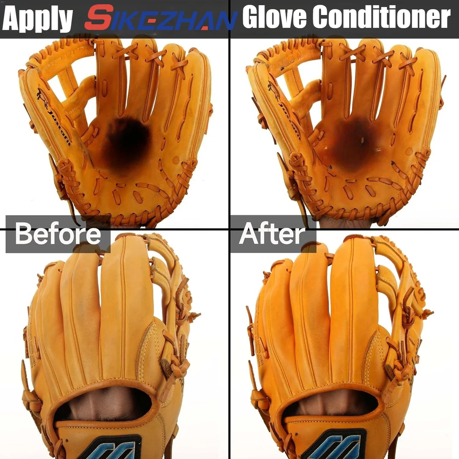 Baseball Glove Conditioner Cream Softens & Preserves Leather Restores Stiff Old Mitts Cleaner For Baseball Softball Accessories Oasis Select