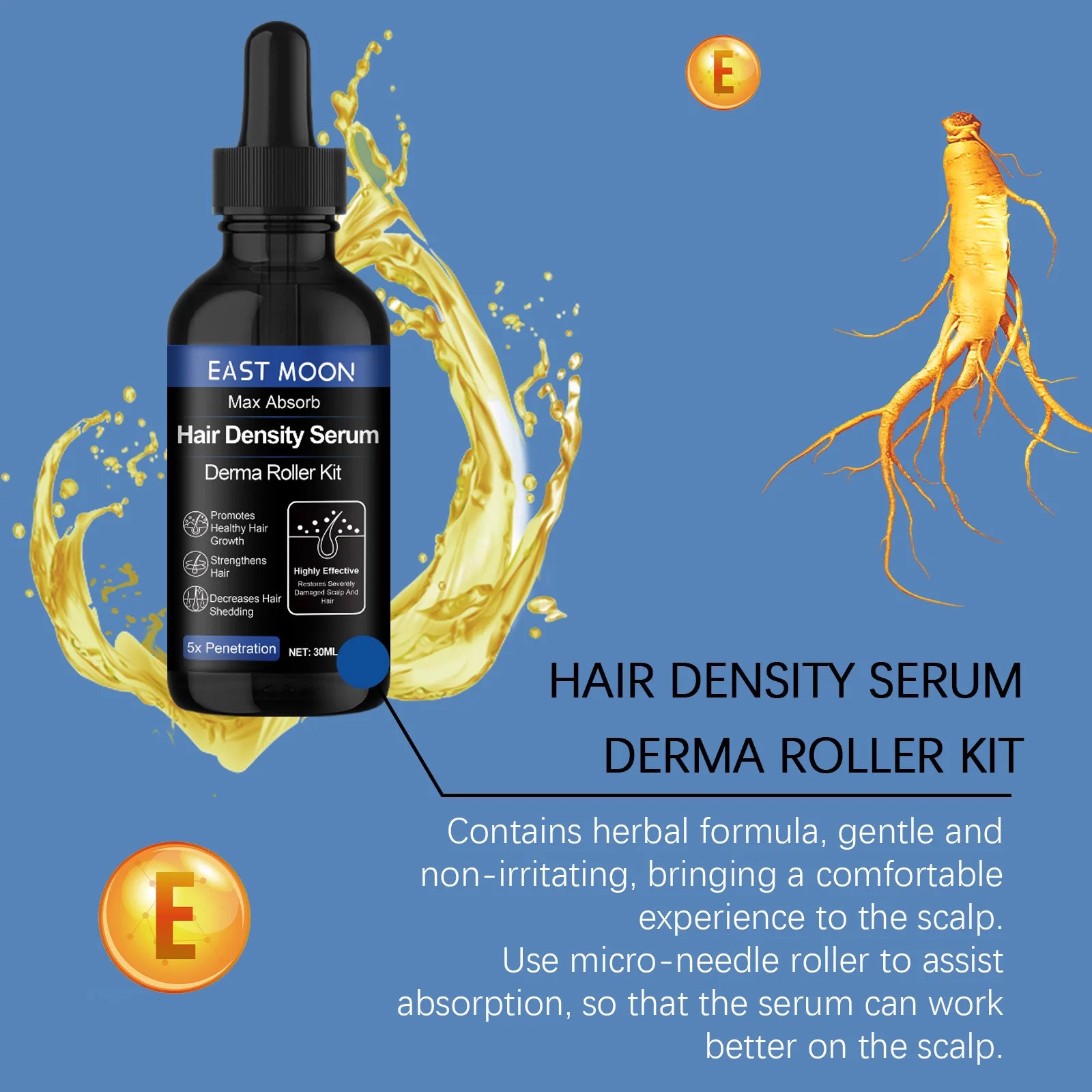 Hair Roller Kit with Nourishing Serum – Hydration & Strength Hair Serum Roller Kit Oasis Select