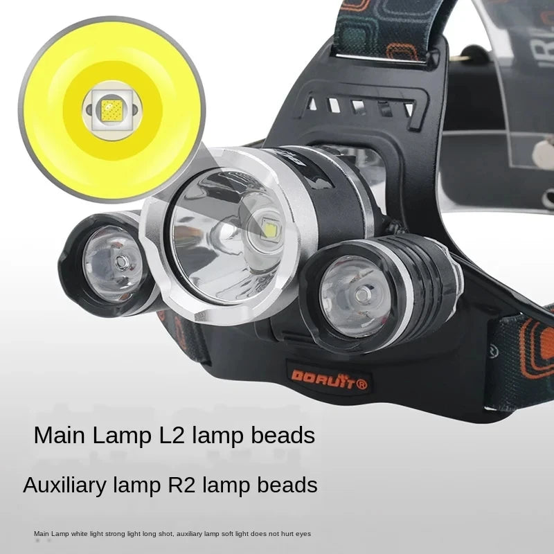 Super Bright Led Headlamp Use 18650 Battery Rechargeable Fishing Headlight Outdoor Hunting Camping Waterproof Head Light Oasis Select