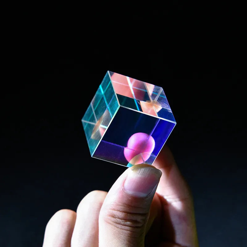 X-Cube Dichroic Crystal Prism – RGB Spectrum Physics Toy Gift Optical Prism Toy Oasis Select