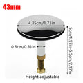 1Pcs Durable Pop Up Waste Stopper Bathtub Plug Only Flat Seal Brass Bath Stopper 43mm Adjustable Bathroom Tub Drain Filter Oasis Select WHITE