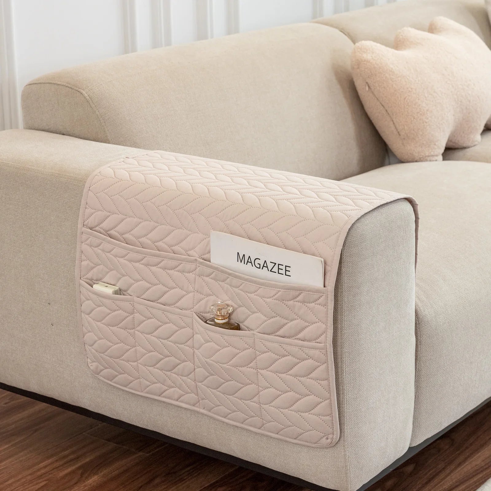 New Sofa Hand Towel with Storage Pocket Magazine Remote Control Sofa Recliner Armrest Clutter Management Bag Oasis Select 7 50X90cm