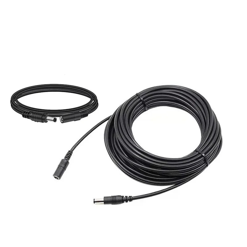 5m 3m DC 12V Extension Power Cable DC 2.1mm*5.5mm Male To Female Jack Connector Power Plug Cable Wire For LED Light CCTV Camera Oasis Select