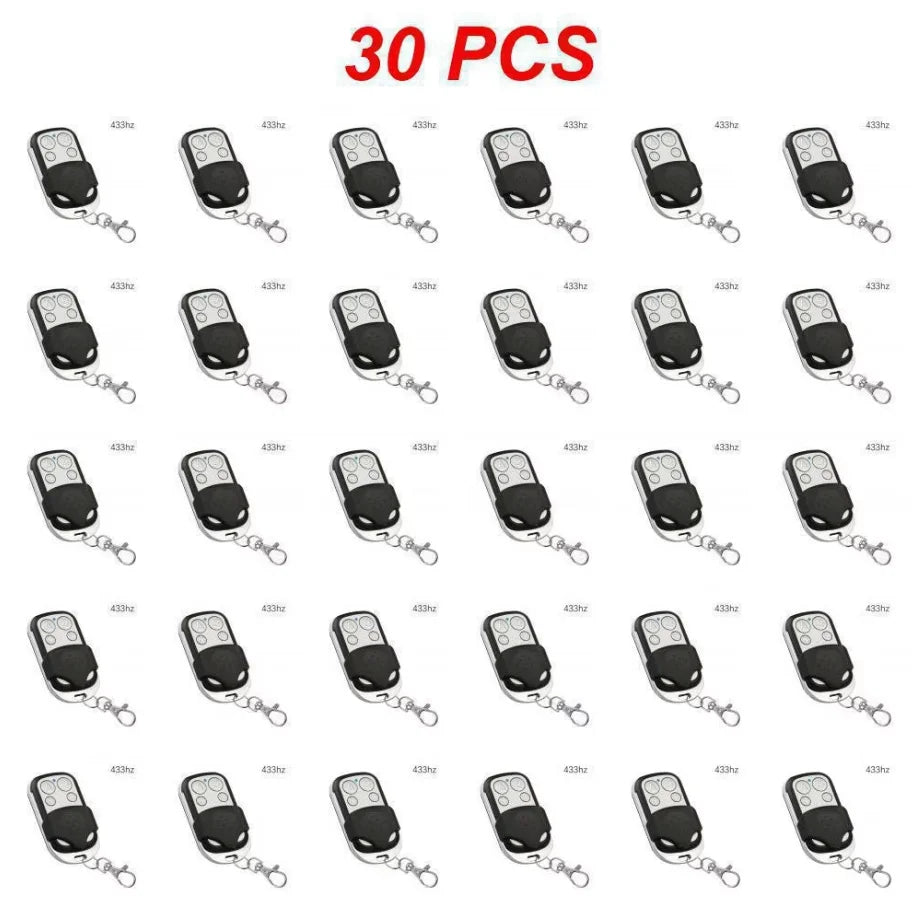 Remote Control 433MHz Car Key Garage Door Gate Opener Remote Control Duplicator Clone Cloning Code 4-Button Transmitter Oasis Select 30PCS ABCD