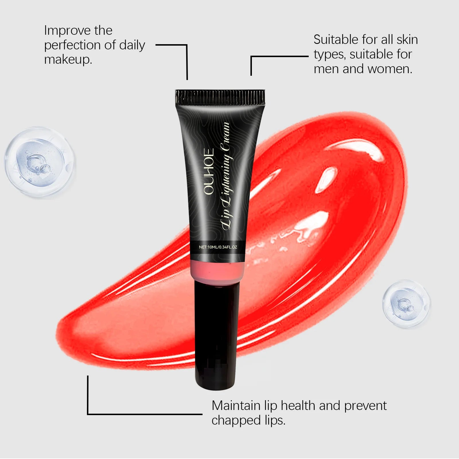 Lip Brightening Cream Enhance Gloss Elasticity Moisturize Nourish Beautify Lip Prevent Chap Dry Fineline Dark Brighten Lip Cream Oasis Select