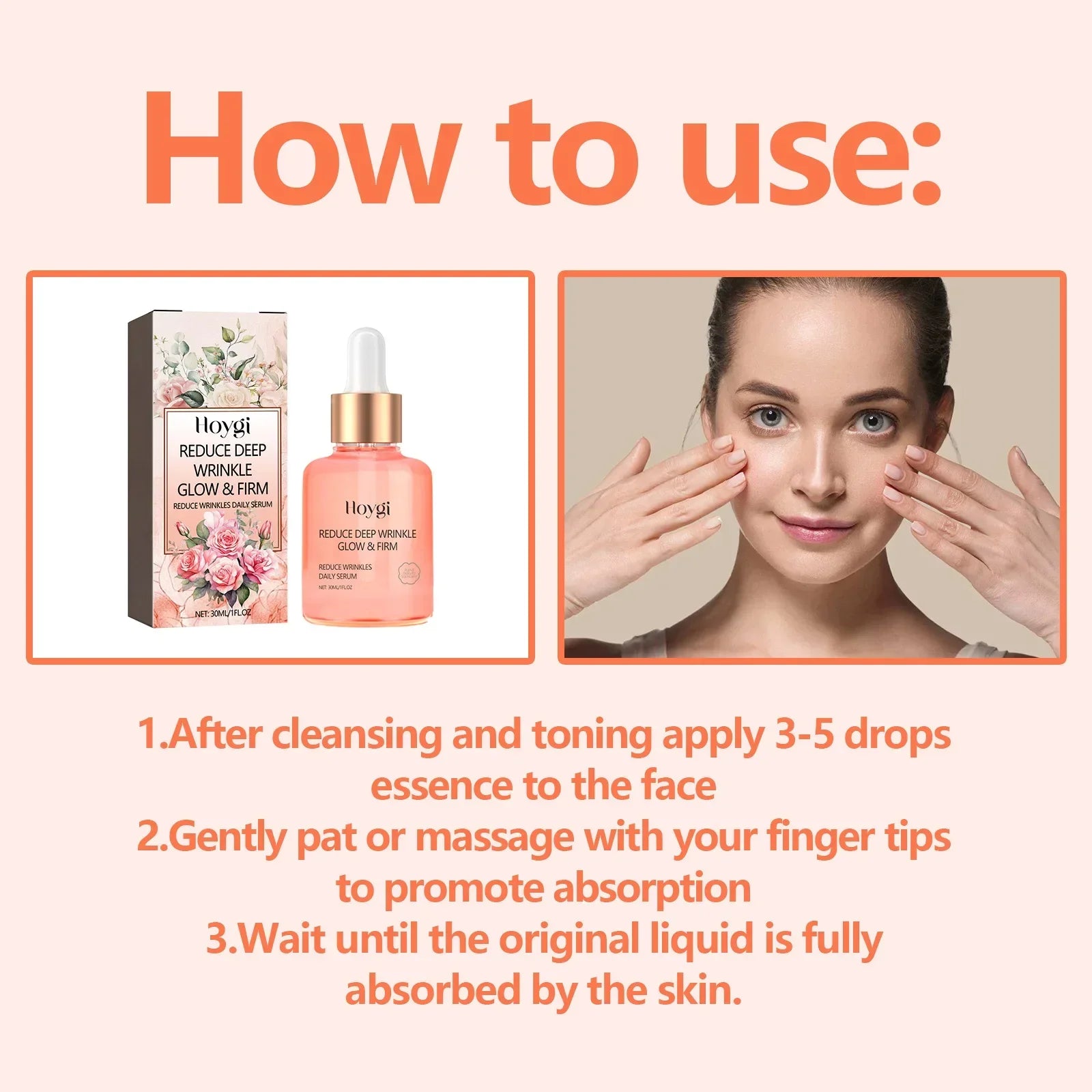 Hoygi Rose Vitamin C Face Serum – Anti-Aging & Brightening 30ml Face Serum Oasis Select