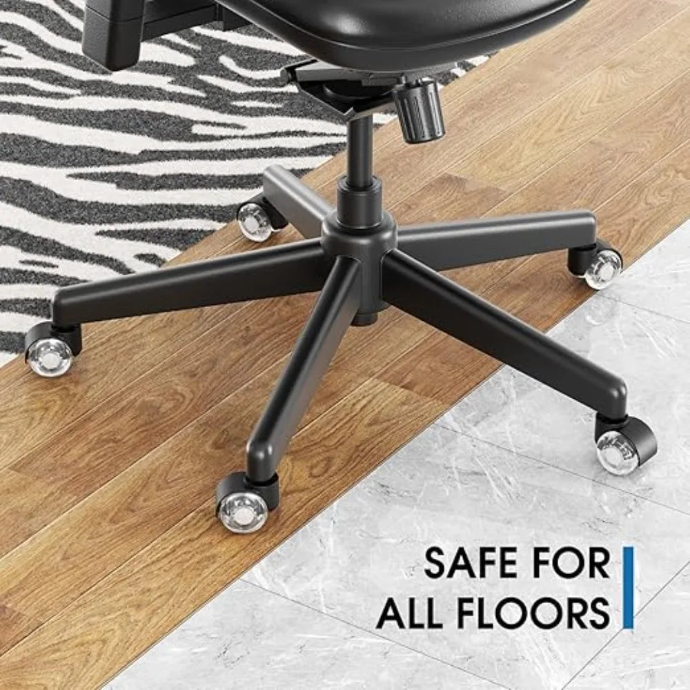 2 inch Heavy Duty Universal Office Chair Casters 5-Pack Quiet Roll for All Floors, Carpet Oasis Select