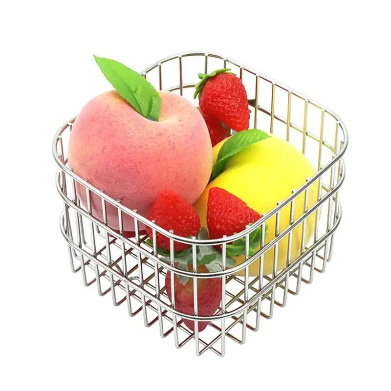 Metal Desktop Storage Basket Box Iron Art Storage Basket Coffee Miscellaneous Items Kitchen Desktop Organizer Makeup Storage Box Oasis Select