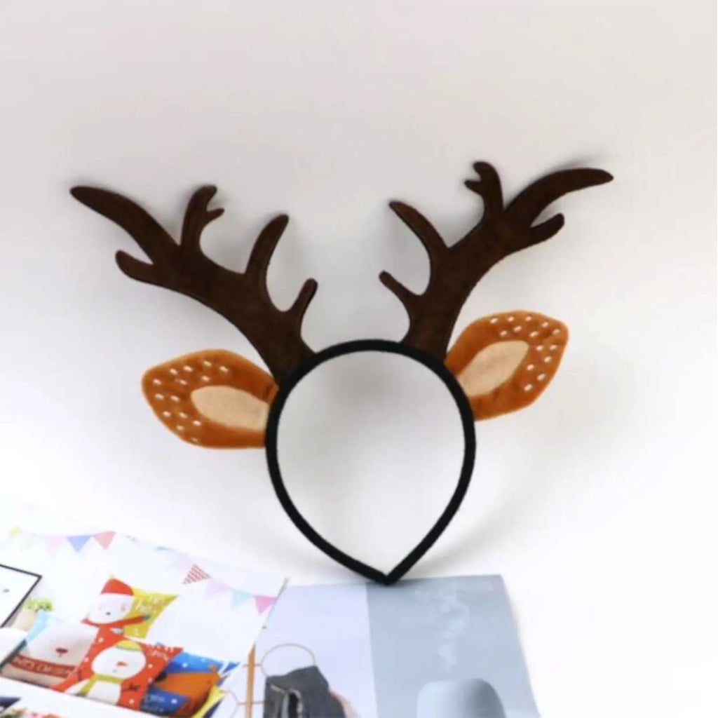 Antlers Headband Christmas Cosplay Headwear Decorative Festive Hairband for Kids Teens Adults Collectors Costume Parties Themed Oasis Select