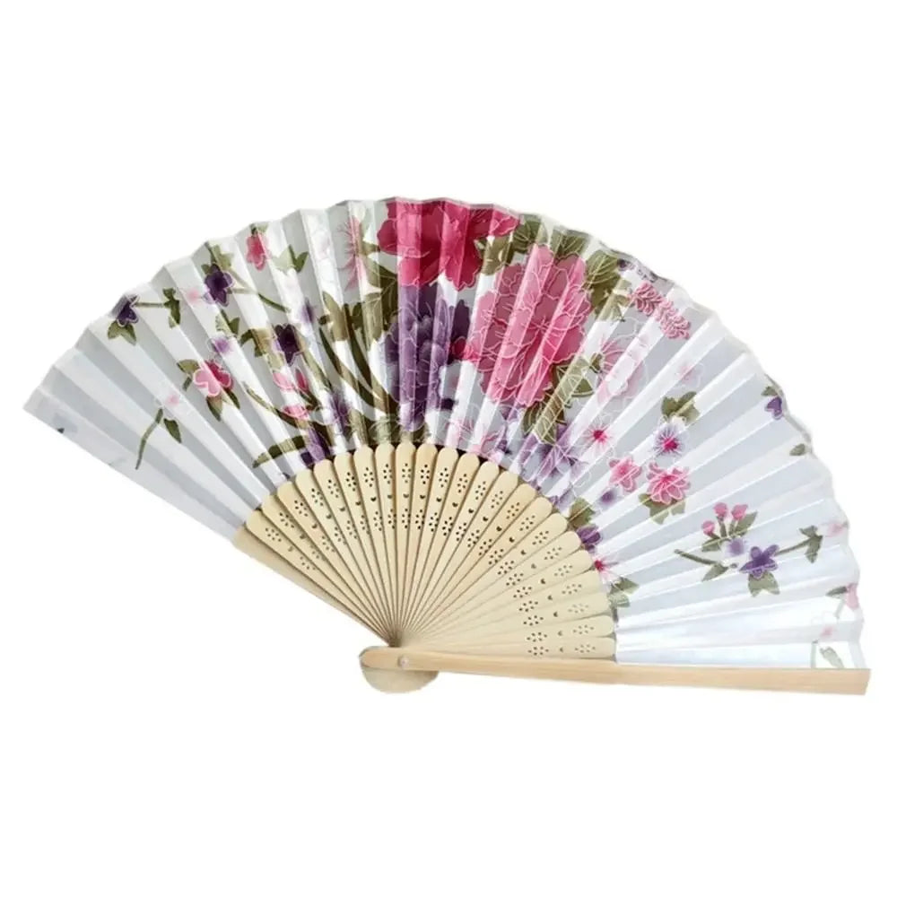 Colorful Bamboo Folding Fan – Wedding Gift & Photo Prop Decorative Folding Fan Oasis Select A