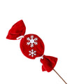 Fuzzy Red & White Candy Cane Christmas Tree Ornament