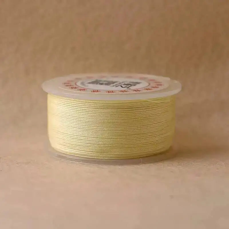 0.8 mm 65m Nylon Cord Thread DIY Tassels Beading String Thread Chinese Knot Macrame Cord Bracelet Braided String Oasis Select 2. Off White 0.8mm 65m