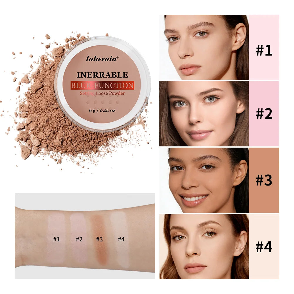 Loose Powder Baked Setting Long Lasting Oil Control Waterproof Blurring Effect Face Powder Smooth Matte Finish Woman Makeup Oasis Select