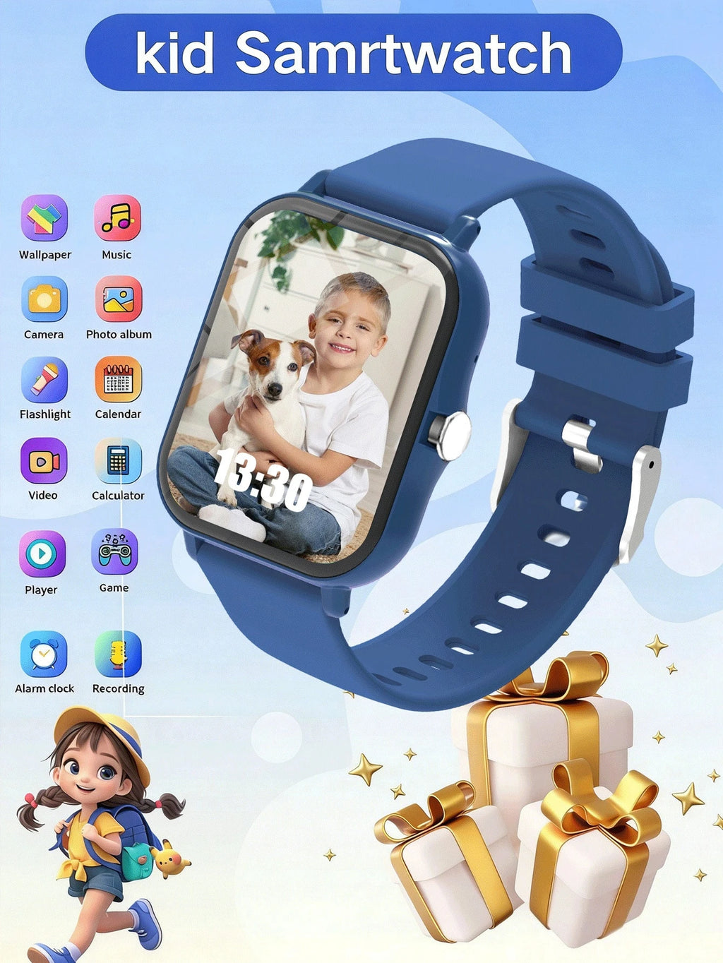LOMAXFR Smart Watch – Bluetooth Calling, Fitness & Music