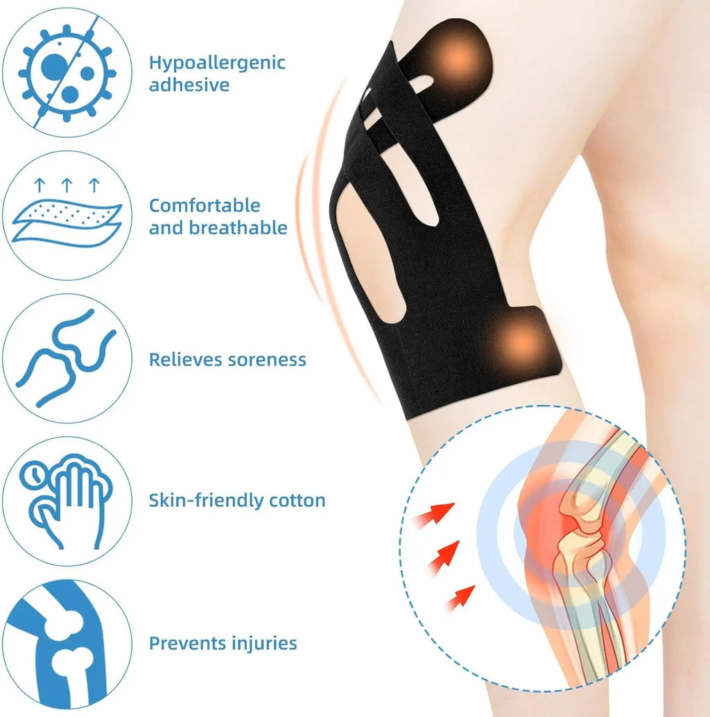 14/28 PCS Kinesiology Tape for Knees Waterproof Elastic Athletic Muscle Support Tape Breathable Strips Sports Joint Recovery Oasis Select