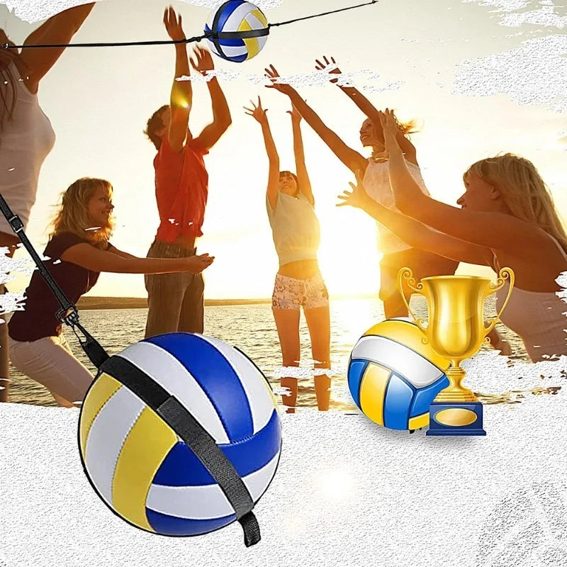 Adjustable Volleyball Spiking Training Belt Solo Serve Practice Equipment Bouncing Rebound Rope for Indoor & Beach Volleyball Oasis Select
