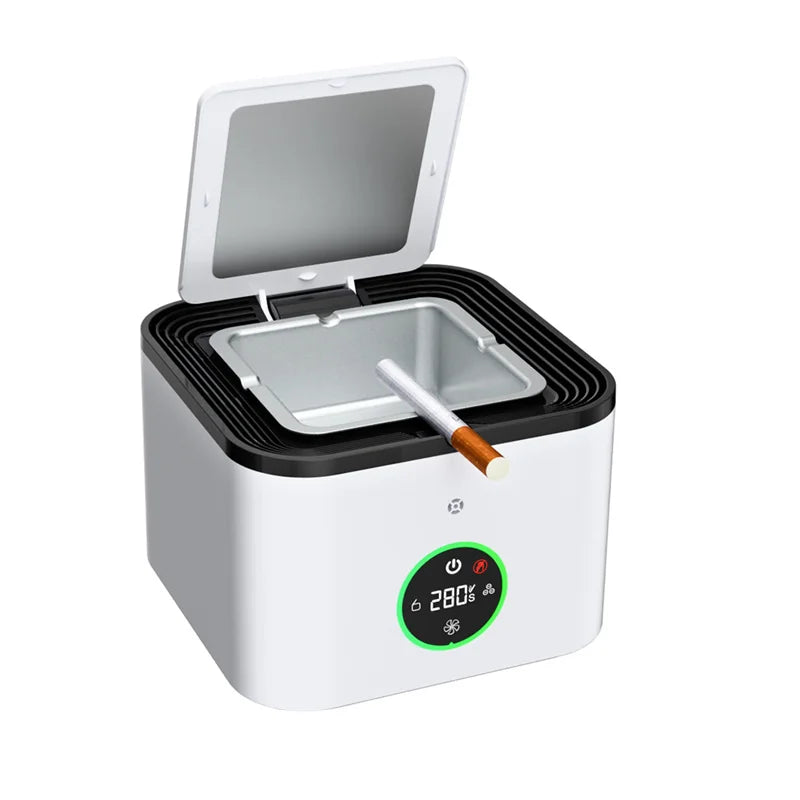 Smokeless Ashtray with Lid – USB HEPA Air Purifier