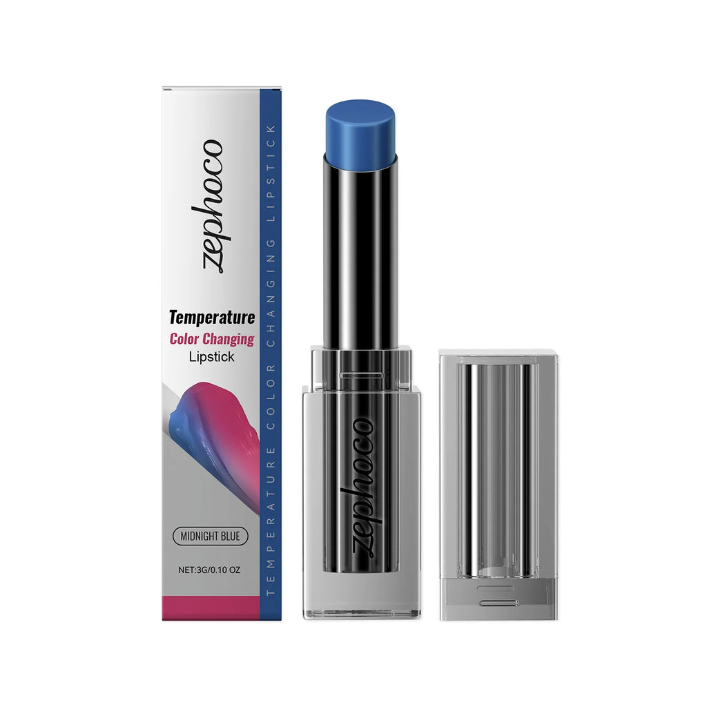 Obsidian Thermochromic Lipstick – Moisturizing Color-Change Lip Balm Thermochromic Lipstick Oasis Select Midnight Blue