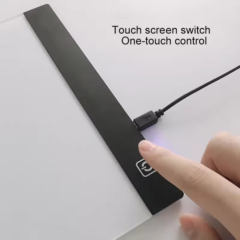 A3/A4/A5 Three Level Dimmable Led Light Pad Drawing Board Pad Tracing Light Box Eye Protection Easier for Diamond Painting Oasis Select