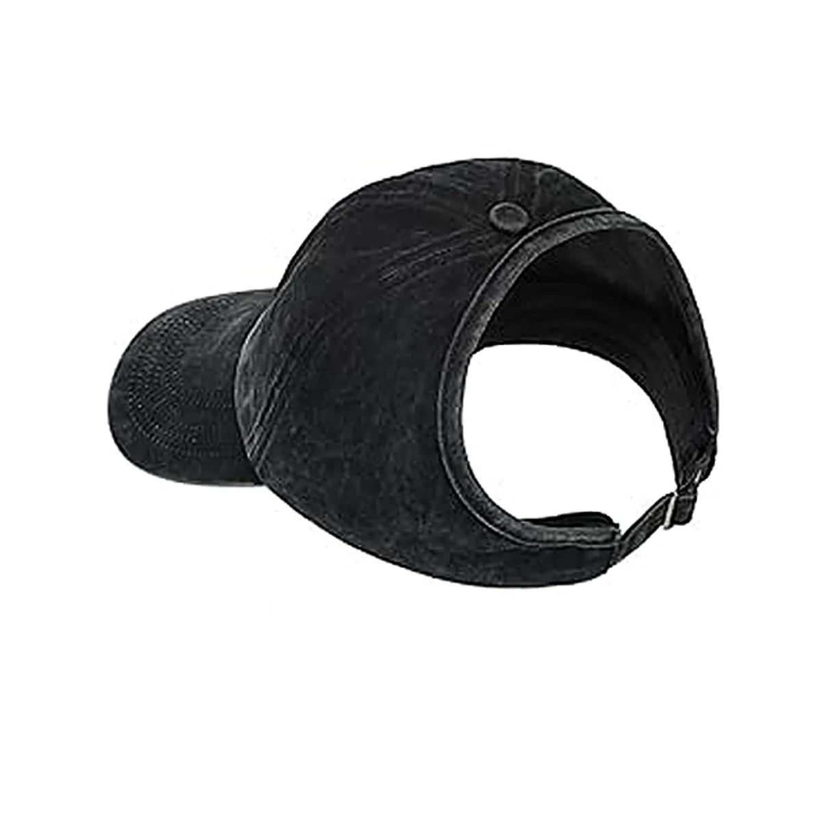 Adult empty top baseball cap, quick drying outdoor sports cap, lightweight casual cap, ponytail sun hat, breathable cap Oasis Select black Adjustable >8Y