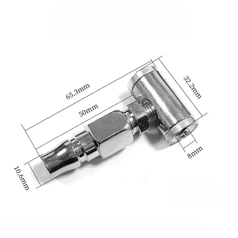 Single/Double Head Silver Inflator Adapter for Motorcycle Tire, Quick Connect Inflatable Nozzle 1 Piece Oasis Select A