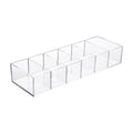 Transparent Acrylic Makeup Organizer – 6-Grid Desktop Storage Box