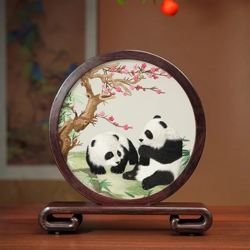Handmade Double-sided Embroidery of Ornaments Chinese Characteristics Shu Embroidery Intangible Cultural Heritage Gift Oasis Select B