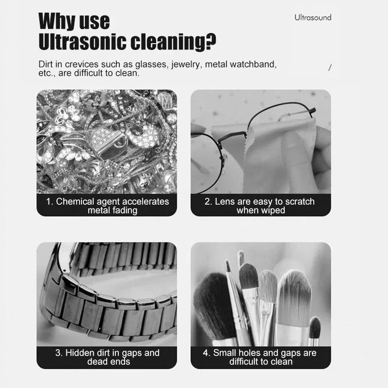 URGGU Mini Vibration Cleaner – Jewelry, Glasses & Watches
